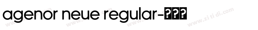 Agenor Neue Regular字体转换